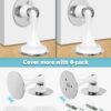Magnetic Door Stoppers Door Catch - 4 Pack Stainless Steel Heavy Duty Door Stops for Bottom of Door, Wall & Floor Mounting No-Drill Strong Adhesive & Screws, Strong Door Holder to Keep Door Open