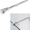 Shower Door Support Bar, Wall-to-Glass Support Arm 450-700mm Long to Fix Frameless Glass Panel, Suitable for 5/16"(8mm) to 3/8"(10mm) Thick Glass Door, Polished Silver