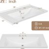 30" Bathroom Cabinet Vanities with Sink Set Combo, Storage Cabinet with Doors and Drawer, Solid Wood, Modern Style, White