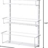 ClosetMaid Adjustable 3 Shelf Spice Rack Organizer Kitchen Pantry Storage for Cabinet Door or Wall Mount with Metal Shelves, White (2 Pack)