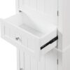 67.3“ Tall Linen Bathroom Storage Cabinet, Modern Linen Cabinet Freestanding with 2 Doors and 1 Drawer, Bathroom Organizers Storage, Shelves for Bathroom, Living Room, Anti-Tipping (White)