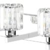 Aipsun Crystal Vanity Light Fixtures Modern Vanity Light for Bathroom Crystal Bathroom Lighting Fixture Wall Light Over Mirror 3 Lights(Not Include Bulb)