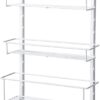 ClosetMaid Adjustable 3 Shelf Spice Rack Organizer Kitchen Pantry Storage for Cabinet Door or Wall Mount with Metal Shelves, White (2 Pack)