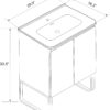 Dalia 30" Freestanding Bathroom Vanity with Overflow Sink One Piece Basin, Ample Storage Modern Design for Small Spaces, Minimalist Bathroom Cabinet