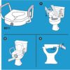 Carex E-Z Lock Raised Toilet Seat With Handles, 5" Toilet Seat Riser with Arms, Handicap Raised Toilet Seat For Seniors and Elevated Toilet Seat