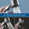 Ion Shower Drops Head Filtered Showerhead With Five Filters,Filtered Shower Head With Handheld,High Pressure Turbo Showerhead,Reusable,Adjustable Settings With Hose (1cover)