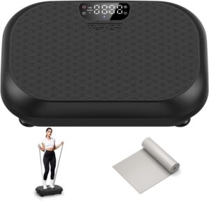 Vibration Plate Exercise Machine Weight Loss, Full Body Shaker Workout Vibration Plates Lymphatic Drainage, Stand Shake Vibrating Plate for Women Men 450 Lbs Capacity Fitness Platform
