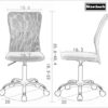 BestOffice Ergonomic Office Chair Desk Chair Mesh Computer Chair Armless Back Support Modern Executive Rolling Swivel Chair with Lumbar Support（Black）