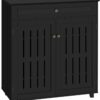 Yaheetech Coffee Bar Cabinet, Bathroom Cabinet with 1 Drawer & Adjustable Shelf, Kitchen Buffet Storage Cabinet for Home Office, Black