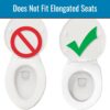 HealthSmart Enhanced Comfort 5" Raised (Round) Toilet Seat Riser 5 Slip Resistant Pads FSA/HSA Eligible Toilet Seat Risers for Seniors Padded Toilet Seat Elevation 15.7 x 15.2 x 6.1