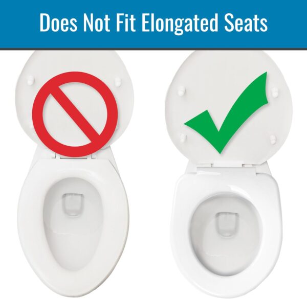 HealthSmart Enhanced Comfort 5" Raised (Round) Toilet Seat Riser 5 Slip Resistant Pads FSA/HSA Eligible Toilet Seat Risers for Seniors Padded Toilet Seat Elevation 15.7 x 15.2 x 6.1