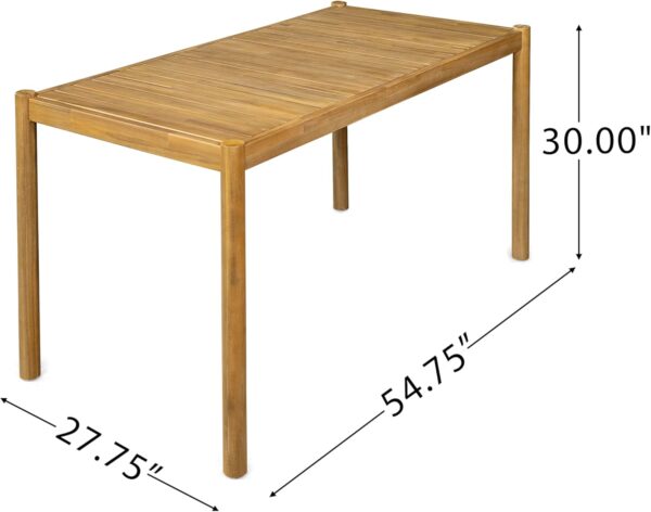 Merax Acacia Wood Outdoor Dining Set for 5, All Weather Patio Table and 4 Chairs with Rattan Wicker for Garden, Backyard, Poolside, Balcony, Light Teak