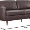 Modway Impart Upholstered Genuine Leather Sofa in Brown