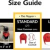Korky 100BP Ultra High Performance Flapper Fits Most Toilets - Long Lasting Rubber - Easy to Install - Made in USA, Small, Red,1 Pack
