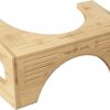 Squatty Potty The Original Toilet Stool - Bamboo Flip, 7" and 9" Adjustable Heights, Brown - Improve Bathroom Posture and Comfort