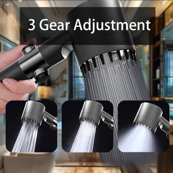 High Pressure Shower Heads, Ion Drops Shower Head, 4 Spray Modes Turbo with Built-in Filter ON/OFF Switch Handheld Turbo Showerhead (1 Set) (1PCS)