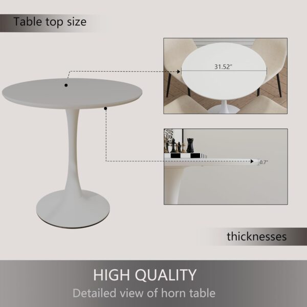 Round Kitchen Table and Chairs Set, Dining Room Round Table Set for 4, Modern 31.5'' Dining Table Set, 5 Piece Round Dining Table Set for Dining Room & Coffee Shop & Small Spaces