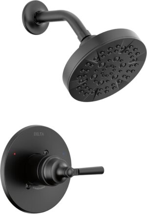 Delta T14235 Saylor Monitor 14 Series Single Function Pressure Balanced Shower Only - Less Rough-In Valve - Matte Black