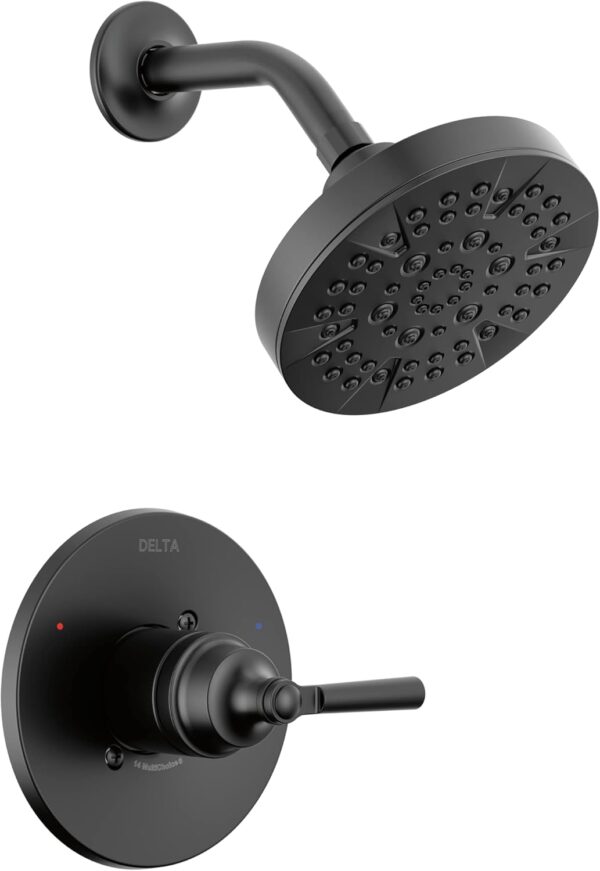 Delta T14235 Saylor Monitor 14 Series Single Function Pressure Balanced Shower Only - Less Rough-In Valve - Matte Black