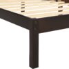 Merax Queen Size Platform Bed with Headboard,Wood Bed Frame with Slat Support No Box Spring Needed, Espresso Platform Bed