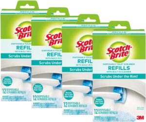 Scotch-Brite Disposable Toilet Scrubber Refills, Removes Rust & Hard Water Stains, 48 Disposable Refills