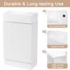 18.6" Small Bathroom Vanity with Sink - Bathroom Cabinet with Two-Tier Shelf, Toilet Paper Holder and Soft Closing Door