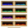 Touchstone Sideline Deluxe -Gold Smart Electric Fireplace- 50" Wide- Alexa/WiFi-Enabled- in Wall Recessed- 5 Flame Settings- 9 Flame Colors- 1,500W Heater- Log & Crystal Options- 86275