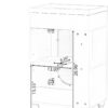 20-inch Bathroom Vanity with Sink, Free Standing Bathroom Vanity Cabinet with Two-Tier Shelf and Glass Door, Wooden Bathroom Set Organizer with Single Ceramic Sink for Bathroom, Black