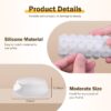 Silicone 160 Pcs Cabinet Door Bumpers Round, 1/2" Diameter Self Adhesive Clear Cupboard Door Drawer Bumpers for Kitchen Cabinets Cutting Boards Picture Frames