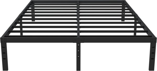 16 Inch Queen Bed Frame No Box Spring Required, Metal Platform Queen Size Bed Frames with 14 Inch Storage, 3,500 lbs Heavy Duty Steel Slats Support, Easy Assembly Mattress Foundation