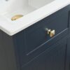 ALBAD 16-Inch Modern Bathroom Vanity with Sink, Compact Bathroom Vanity Set with Storage, Freestanding Small Space Bath Cabinet, Single Sink Cabinet with Adjustable Shelf (Navy Blue, 16 Inch)