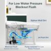 EPLO Smart Toilet,Bidet Toilet Pump-assisted,Blackout Flush,Heated Seat,Dual Auto Flush,Warm Water,Foot Sensor Operation,Modern Tankless Elongated Toilets with LED Display for Bathrooms E16BP