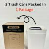 2 Pack 2.7 Gal Bathroom Trash Can with Lid, Automatic Trash Can Small Smart Garbage Can Touchless, Slim Motion Sensor Waterproof Plastic Trash Bins for Bedroom Office Kitchen Toilet