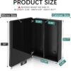 Recessed Medicine Cabinets for Bathroom with Mirror: 16x24 Wall Mount Mirrored Vanity Chest - 16 x 24 inch Small Storage Cabinet with Adjustable Shelves - Matte Black Frame