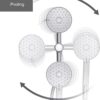 KOHLER 23218-CP Awaken 17 in 1 Multifunction Shower Combo Kit, 2-in-One, Polished Chrome