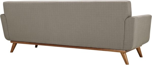 Modway Engage Mid-Century Modern Upholstered Fabric Sofa in Granite