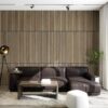 Woody Walls Solid Wood Slat Wall Paneling, Wood Slat Wall Panel, Acoustic Wood Panels Have 0.75 NRC, Set of 2 Seamless Joint Wood Panels for Walls, Wood Slat Wall , Beige
