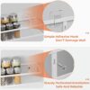 Spice Rack Wall Mounted, 4 Pack Pantry Door Organizer & Hanging Storage Baskets Organizer Wall Mount, Large Capacity Metal Spice Shelf for Kitchen Cabinet, Pantry Doors, Bathroom, Shower, Home Decor