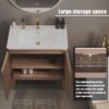 Dalia 30" Freestanding Bathroom Vanity with Overflow Sink One Piece Basin, Ample Storage Modern Design for Small Spaces, Minimalist Bathroom Cabinet