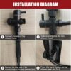 Double Shower Head, Dual Shower Head for Couples, High Pressure and Adjustable Tandem Shower Head System for Two People