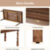 Tribesigns Large Executive Office Desk, 62.2-Inch Farmhouse Modern Computer Desk, Mid Century Study Writing Table Workstations Business Office Furniture with Carved Turned Legs (Walnut)