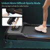 Walking Pad with Incline, Under Desk Treadmill for Home Office, 2.5HP Portable Treadmills with Panel & Remote Control, 4 in 1 Walking Running Machine Manual Incline, Compact Treadmill 265LB Capacity