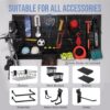 Slatwall Panels 4'x 8' Garage Slat Wall Storage Systems, Slat Wall Paneling Garage Wall Organizer, Black Slat Board PVC Wall Panels Slatwall Displays Garage Tool Organizer Wall Mount Ladder Bike Rack