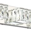ZUZITO Modern Bathroom Vanity Lights - Crystal 3 Light Vanity Lighting Fixtures - Chrome Bathroom LED Light Fixture Over Mirror 6000K Cool White Light