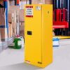 Vevor Flammable Cabinet 18" x 18" x 35", Galvanized Steel Safety Cabinet, Adjustable Shelf Flammable Storage Cabinet, for Commercial Industrial and Home Use, Yellow: Industrial & Scientific