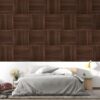 IZODEKOR 60x60cm Wood Acoustic Wall Panels (2-Pack) - Sound Absorbing Decorative Accent Panels for Interior Wall Décor, 3D Slat Design, Noise Reducing Wall Panels for Home & Office