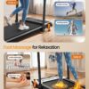 Versatile Walking Pad with Incline - Dual-Sided Under Desk Treadmill with Foot Massage,Portable Compact Treadmills with 330LBS Weight Capacity,2 in 1 Walking Treadmill for Home/Office-Classic