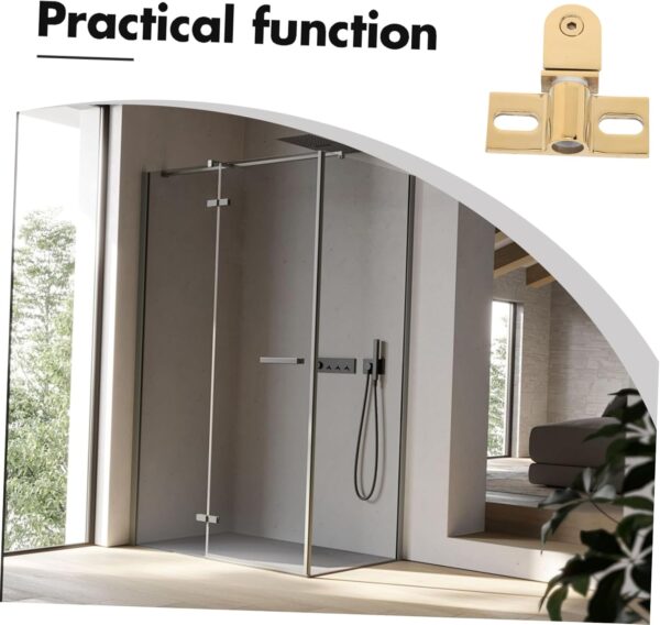 Heavy Duty Pivot Door Hinge Stainless Steel Two Way Opening Hardware for Shower Glass Doors with Screws Modern Design Fit Elegant Appearance