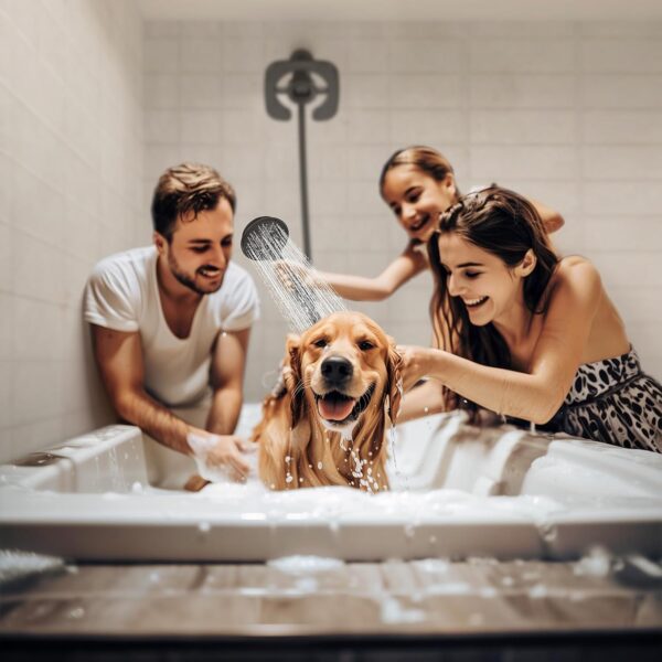 High Pressure Shower Heads, 7.2Inch 2 in 1 Rainfall Shower head & Handheld Showers with Magnetic Docking System, Ten-Function Handheld Shower Head with 59" Rotatable Stainless Steel Hose (Black)