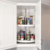 Rev-A-Shelf 18 Inch Dual Full-Circle Lazy Susan Organizer for Upper Corner Kitchen Cabinets, Plastic Home Storage 2 Tier Shelves, White, 6012-18-11-52